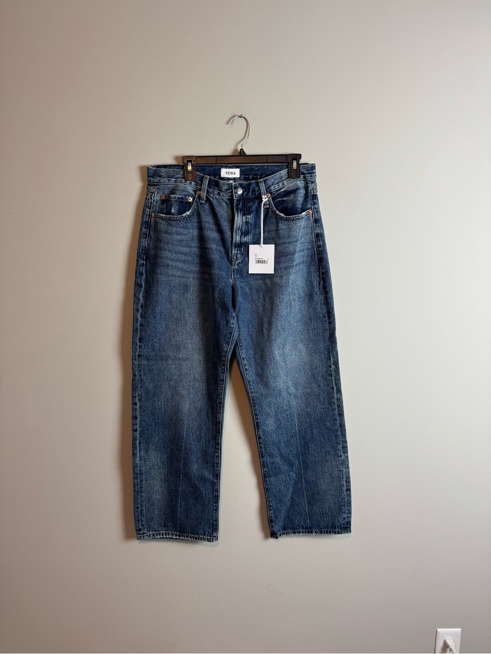 NWT Pistola Lexi Mid Rise Bowed Straight In Artisan Jeans 30 - Picture 5 of 11